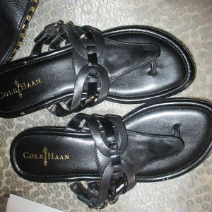 new cole Haan nikeair black ladies sandales sz 8B